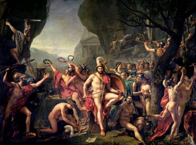 Leonidas an den Thermopylen von Jacques Louis David